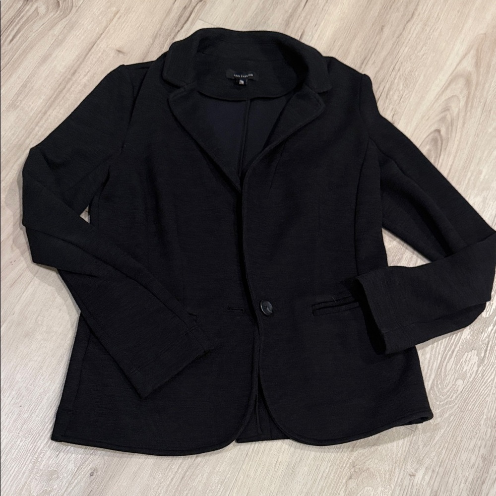 Ann Taylor cotton stretch Black and gray Blazer